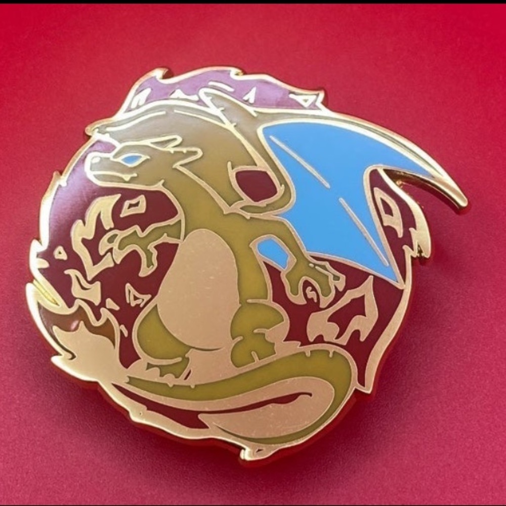Charizard Pokemon Enamel Brooch Pin